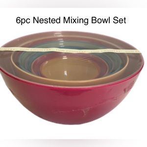 New in Package! 6pc Nested Mixing Bowl Set